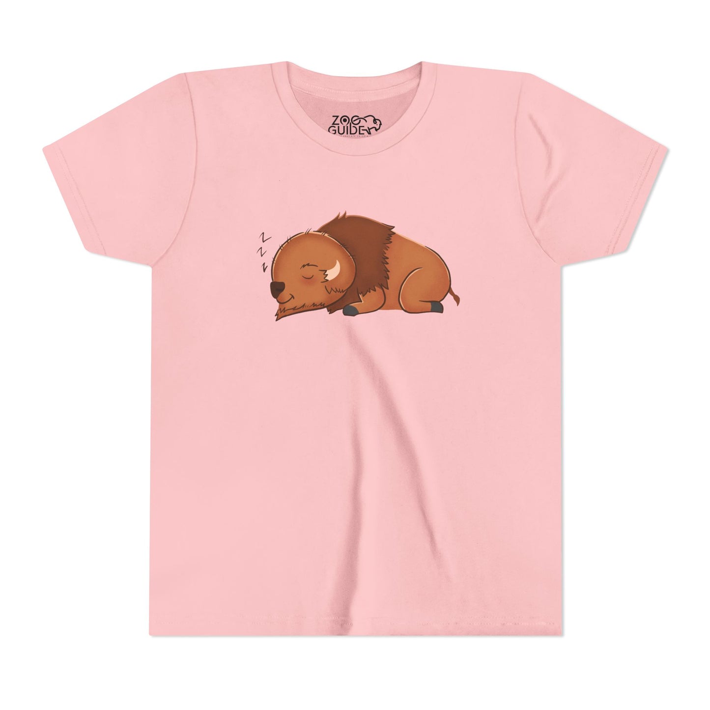 American Bison Sleeping Youth Tee Shirt by Zoo Guide™