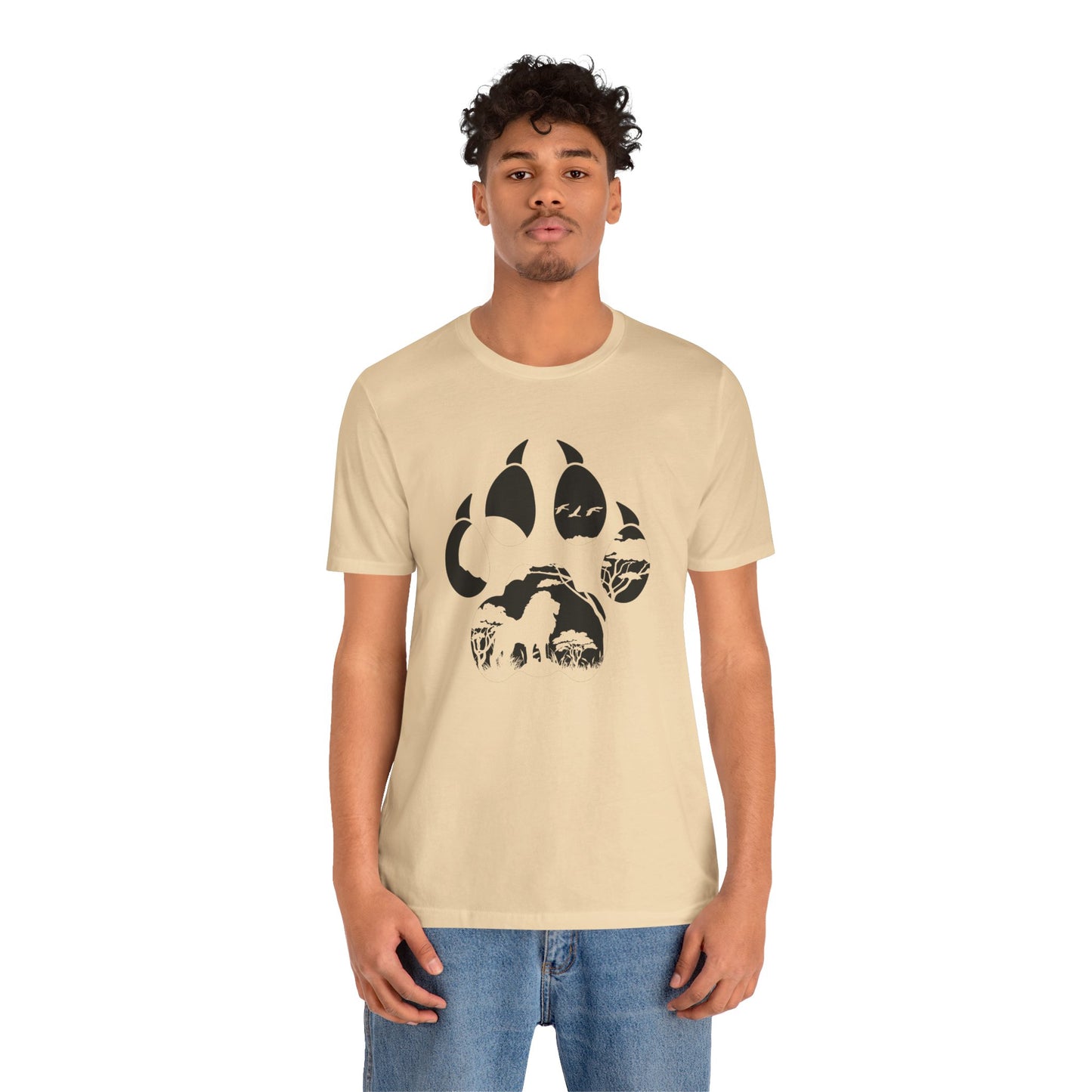 African Lion Print Adult Unisex Tee Shirt by Zoo Guide™