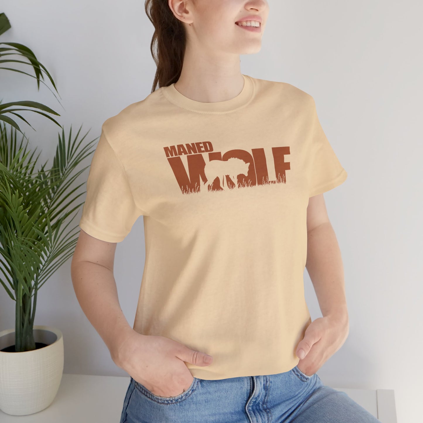 MANED WOLF Color Adult Unisex Tee Shirt by Zoo Guide™