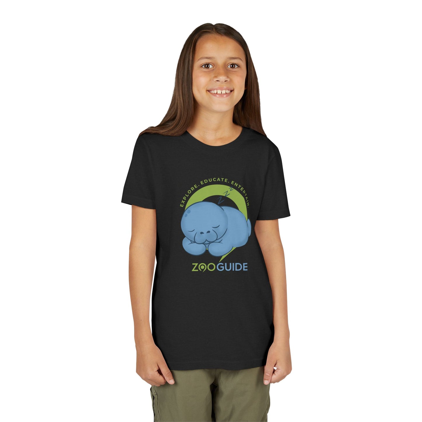 Manatee Sleepin' in Zoo Guide™ Waypoint Icon Youth Tee Shirt by Zoo Guide™