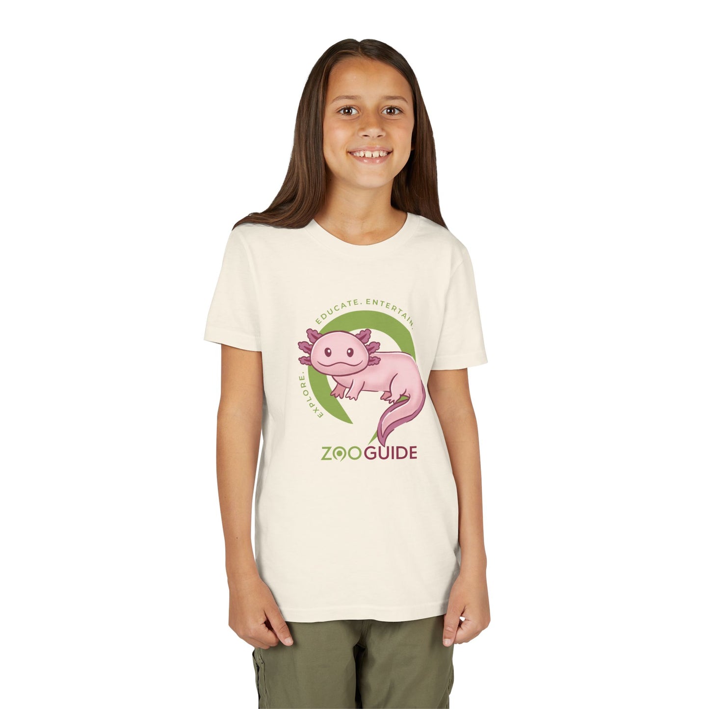Axolotl in Zoo Guide™ Waypoint Icon Youth Tee Shirt by Zoo Guide™