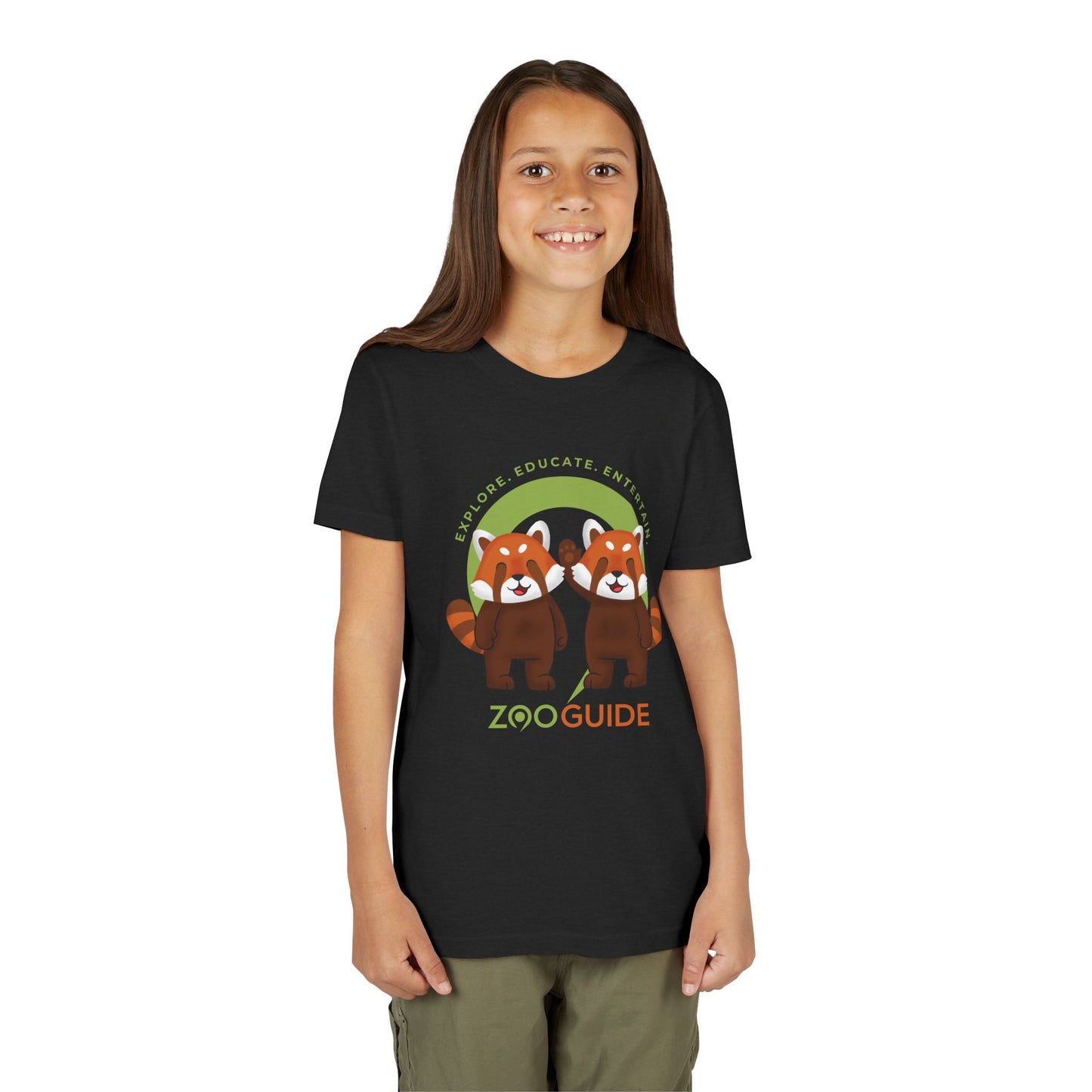 Red Panda Pals in Zoo Guide™ Waypoint Icon Youth Tee Shirt by Zoo Guide™