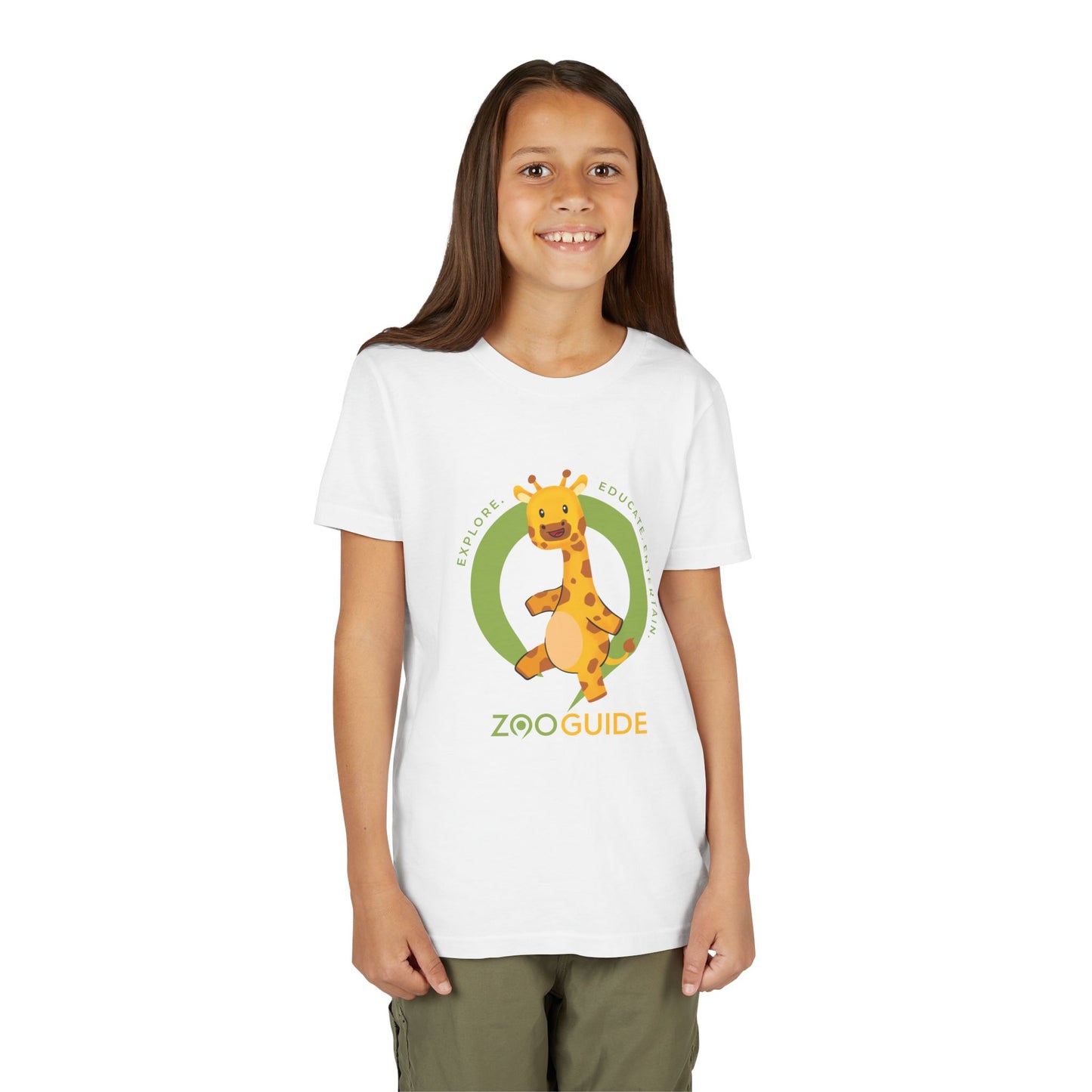 Giraffe Dancing in Zoo Guide™ Waypoint Icon Youth Tee Shirt by Zoo Guide™