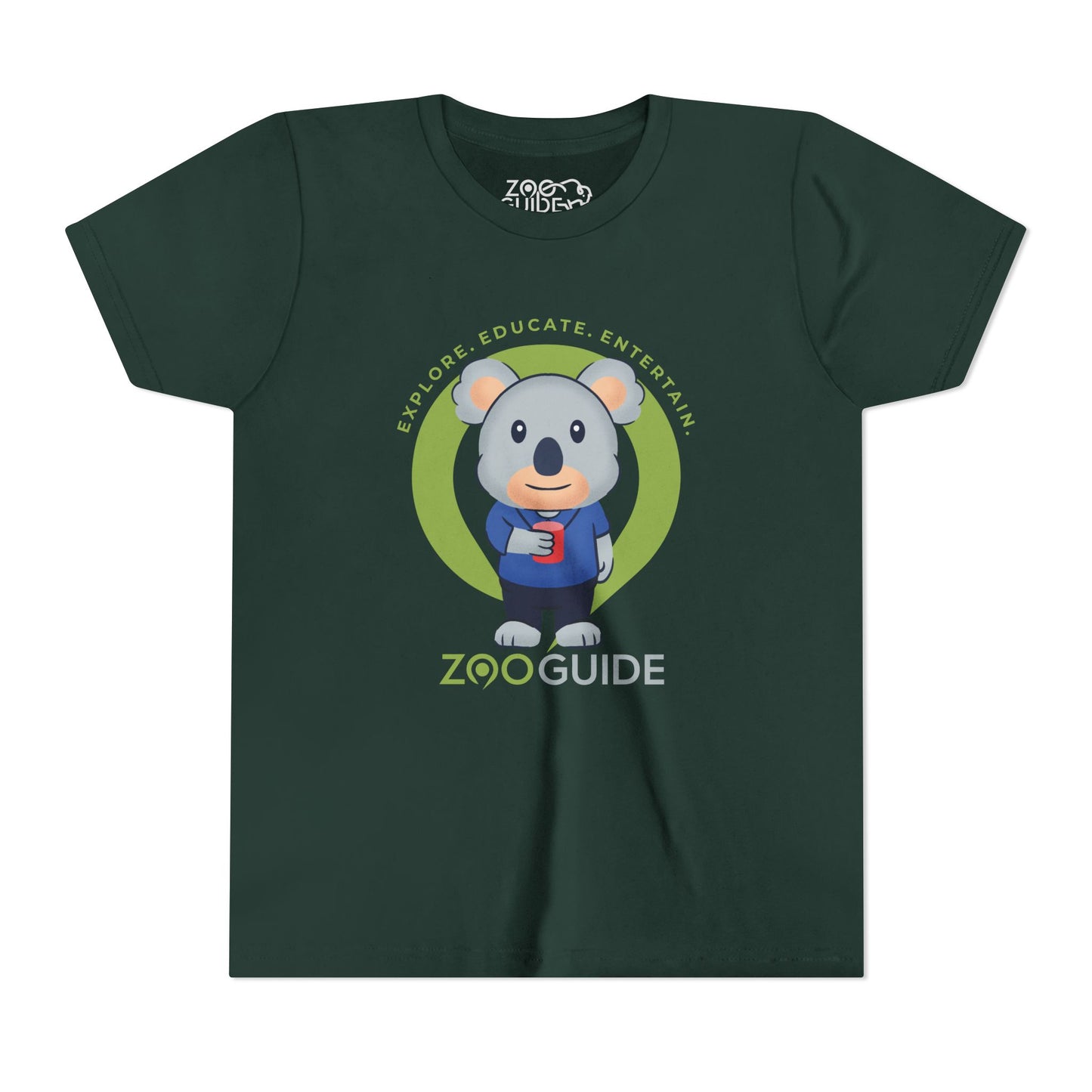 Koala with Cup in Zoo Guide™ Waypoint Icon Youth Tee Shirt by Zoo Guide™