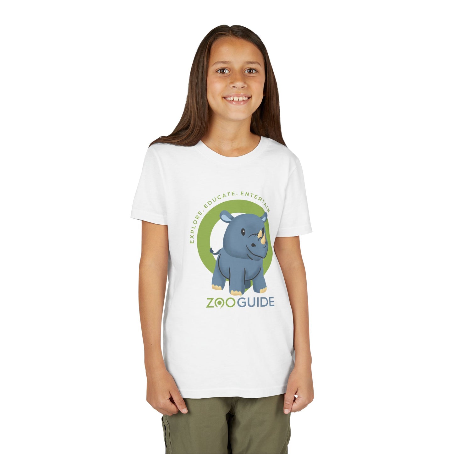 Rhino in Zoo Guide™ Waypoint Icon Youth Tee Shirt by Zoo Guide™