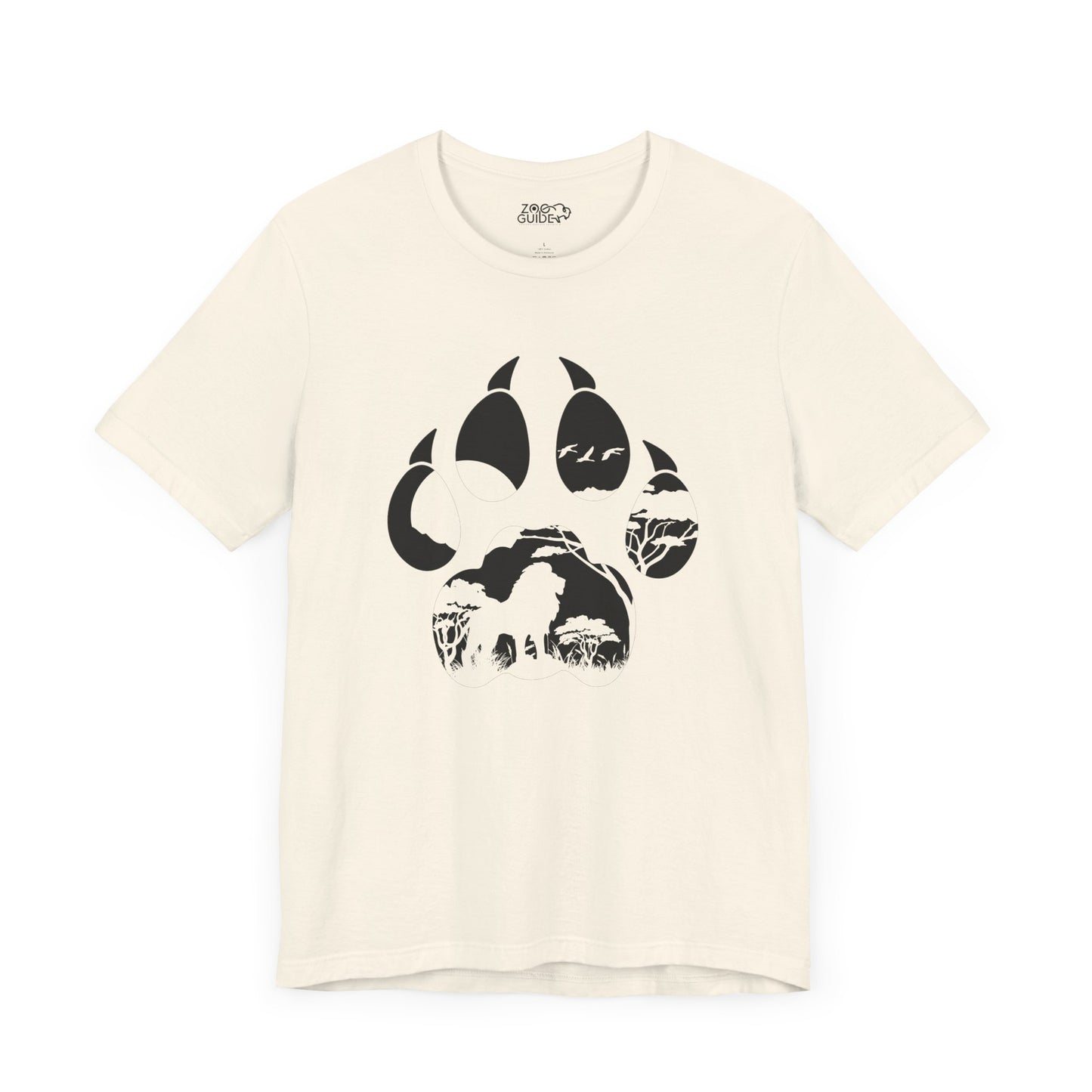 African Lion Print Adult Unisex Tee Shirt by Zoo Guide™