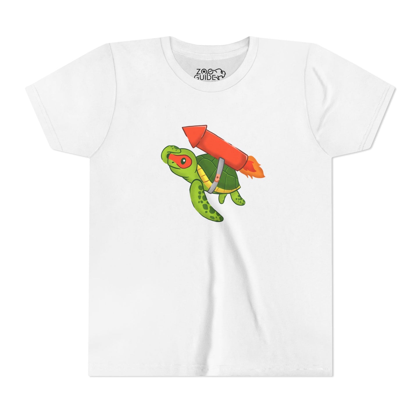 Sea Turtle on Rocket Youth Tee Shirt by Zoo Guide™