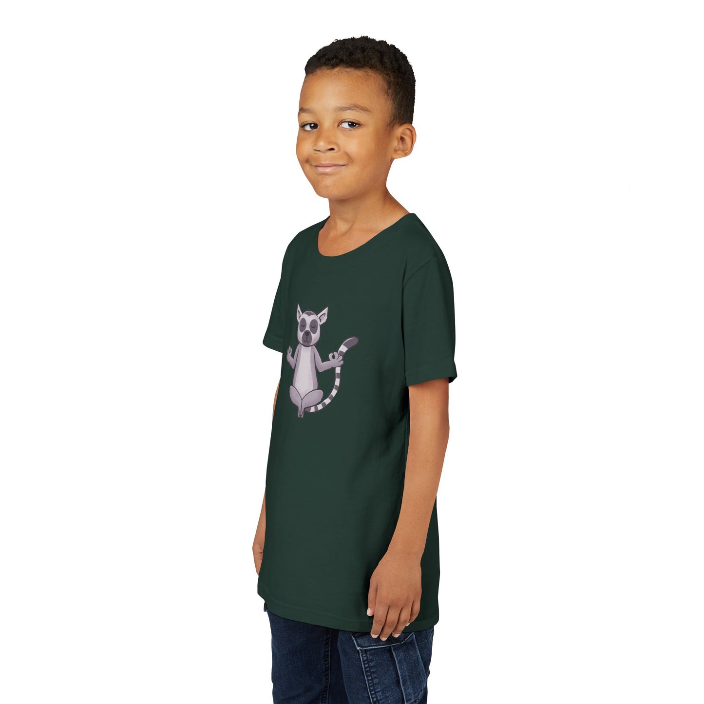 Ring-tailed Lemur Meditating Youth Tee Shirt by Zoo Guide™