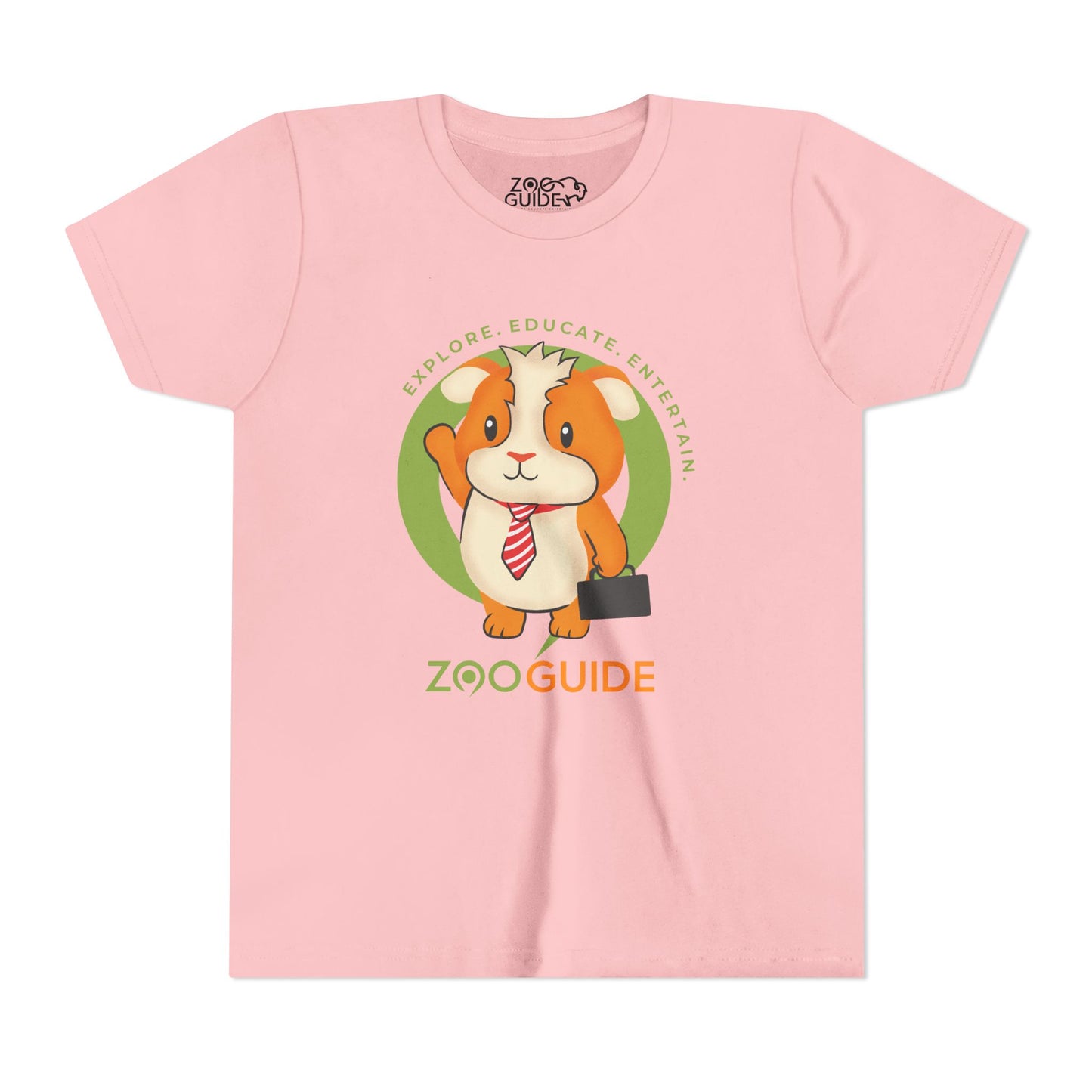 Guinea Pig "Off to Work" in Zoo Guide™ Waypoint Icon Youth Tee Shirt by Zoo Guide™