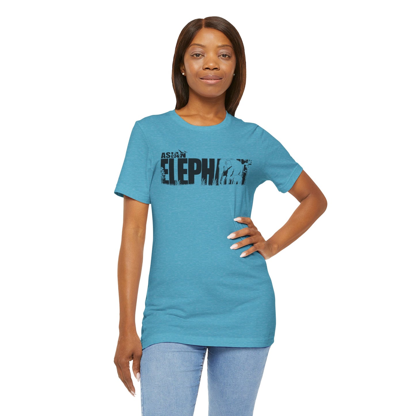 ASIAN ELEPHANT Adult Unisex Tee Shirt by Zoo Guide™