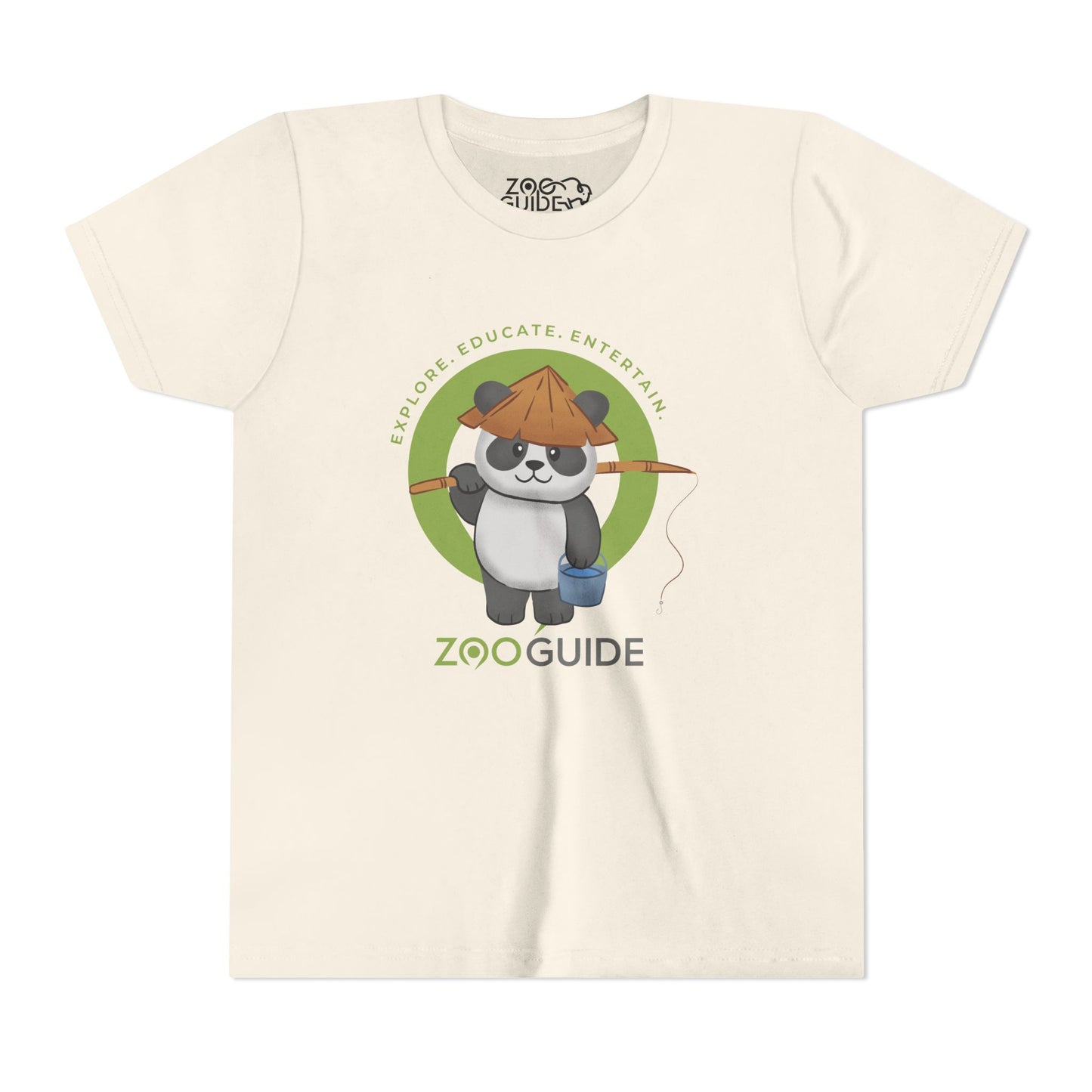 Fishing Giant Panda in Zoo Guide™ Waypoint Icon Youth Tee Shirt by Zoo Guide™