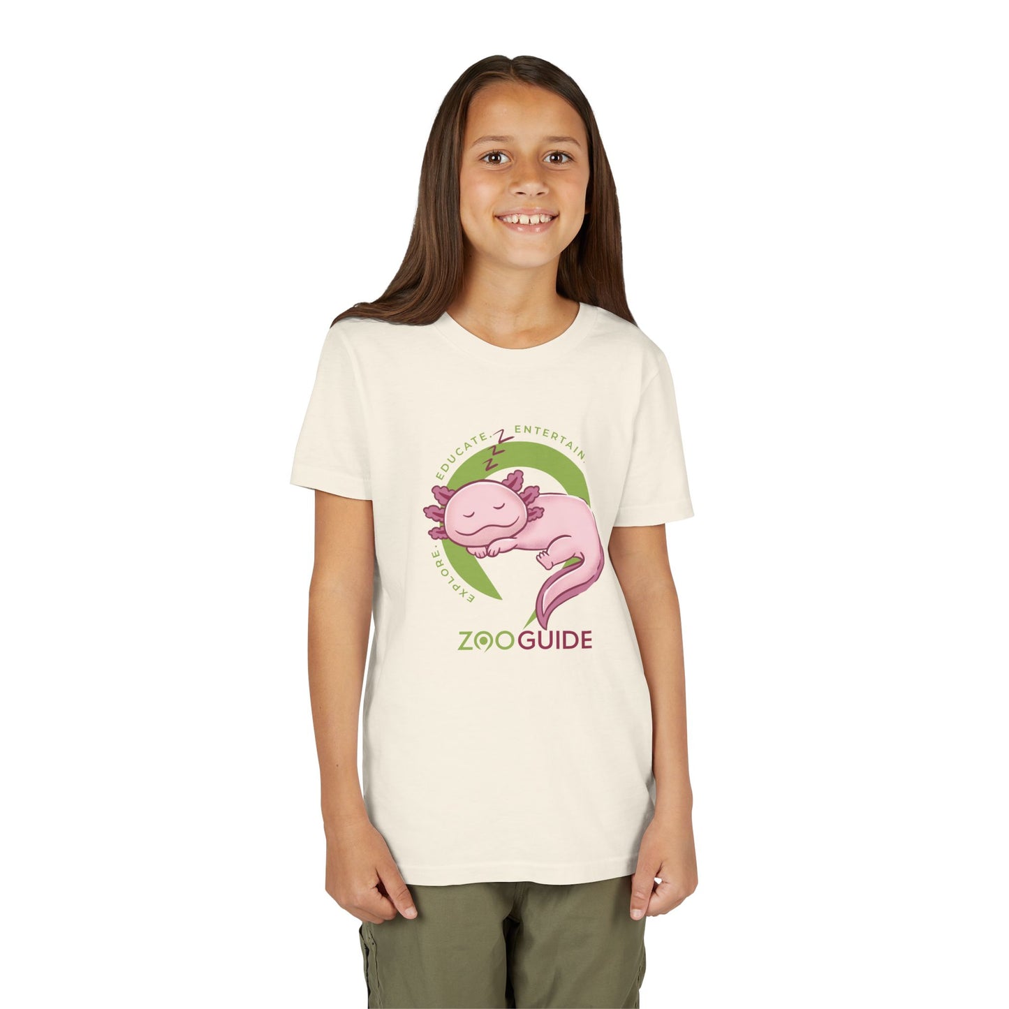 Axolotl Sleeping in Zoo Guide™ Waypoint Icon Youth Tee Shirt by Zoo Guide™