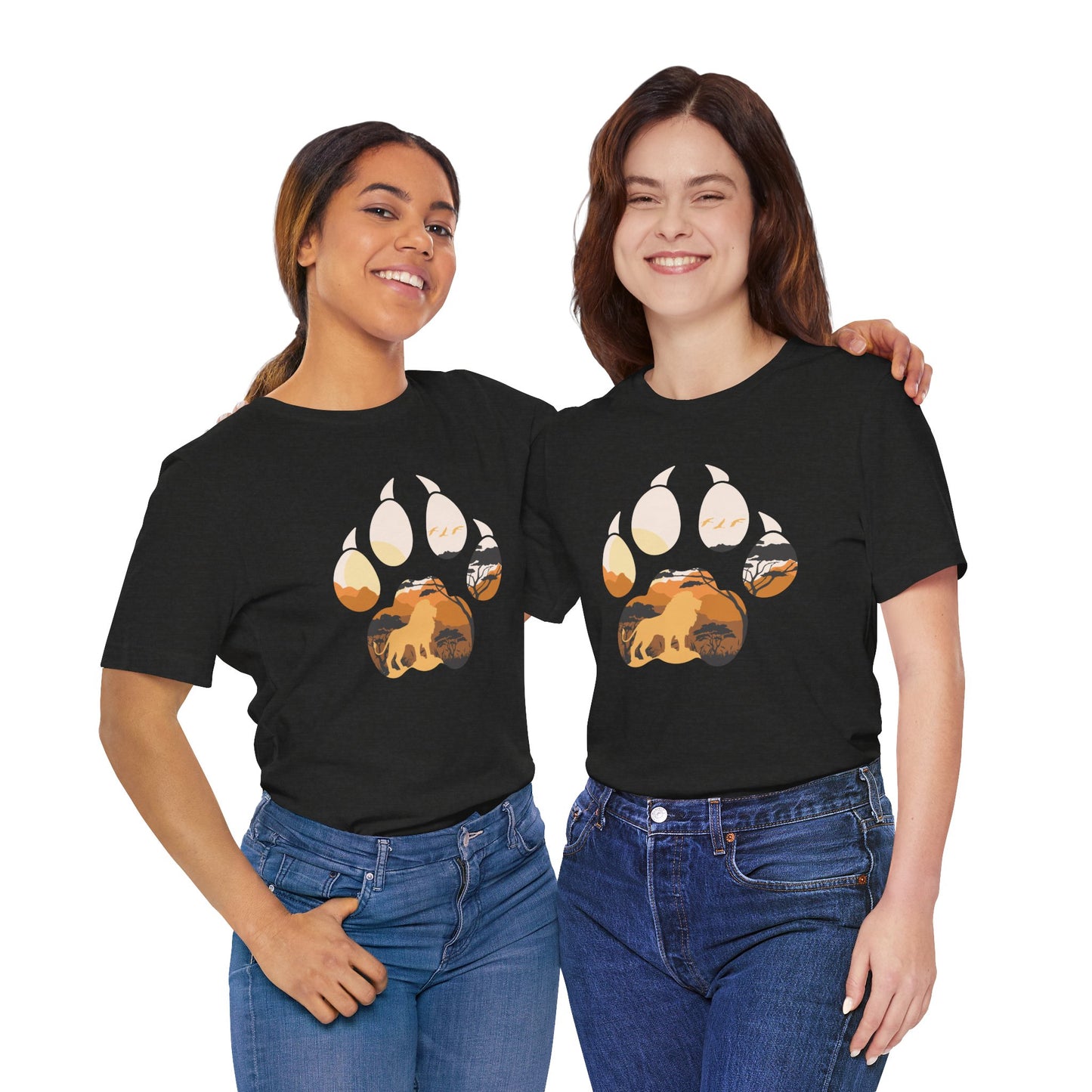 African Lion Print Adult Unisex Tee Shirt by Zoo Guide™