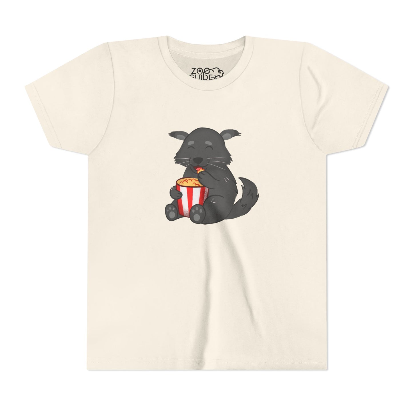 Binturong Eating Popcorn Youth Tee Shirt by Zoo Guide™