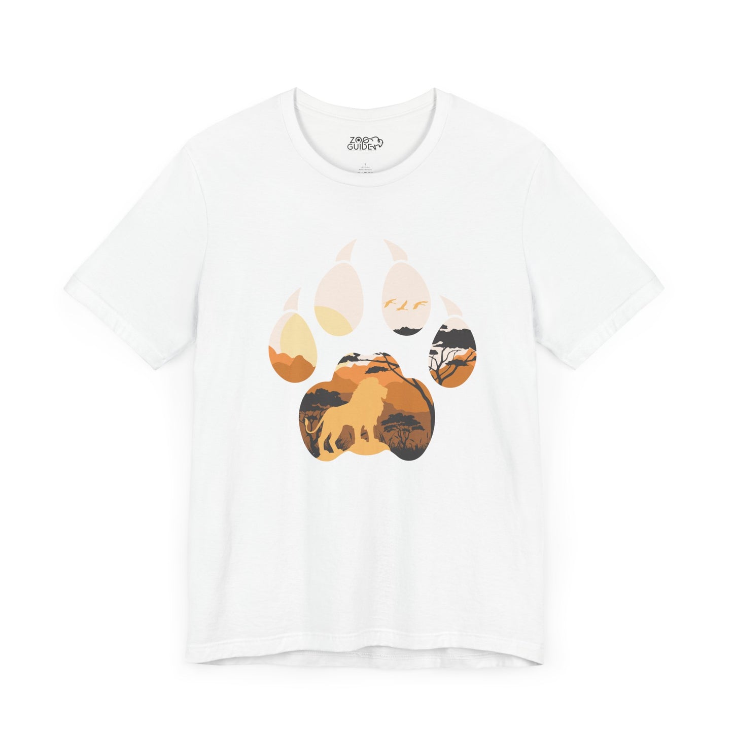 African Lion Print Adult Unisex Tee Shirt by Zoo Guide™