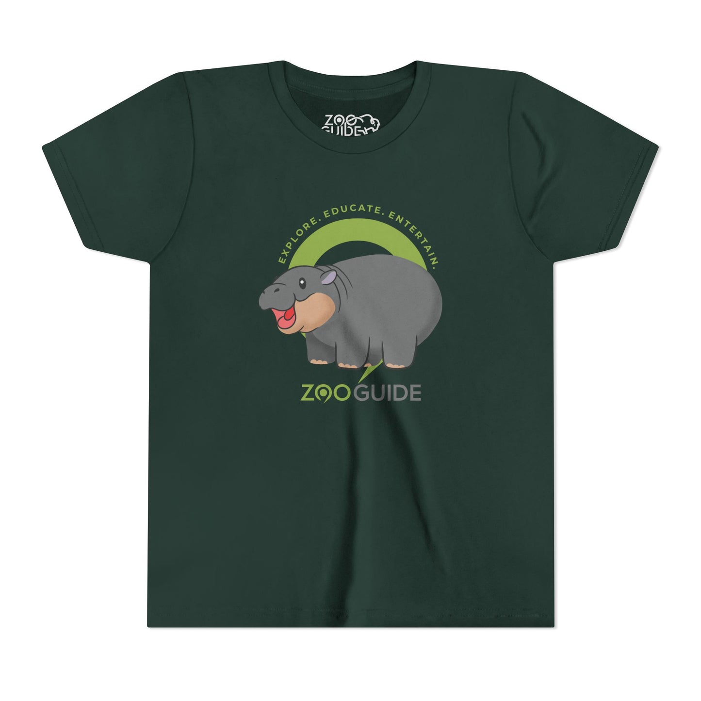 Pygmy Hippo Open Mouth in Zoo Guide™ Waypoint Icon Youth Tee Shirt by Zoo Guide™