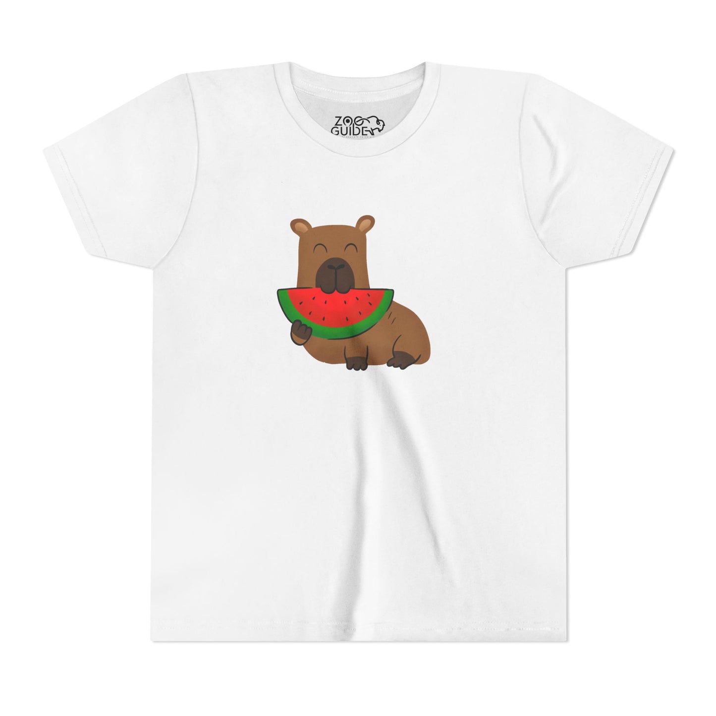 Capybara Eating Youth Tee Shirt by Zoo Guide™
