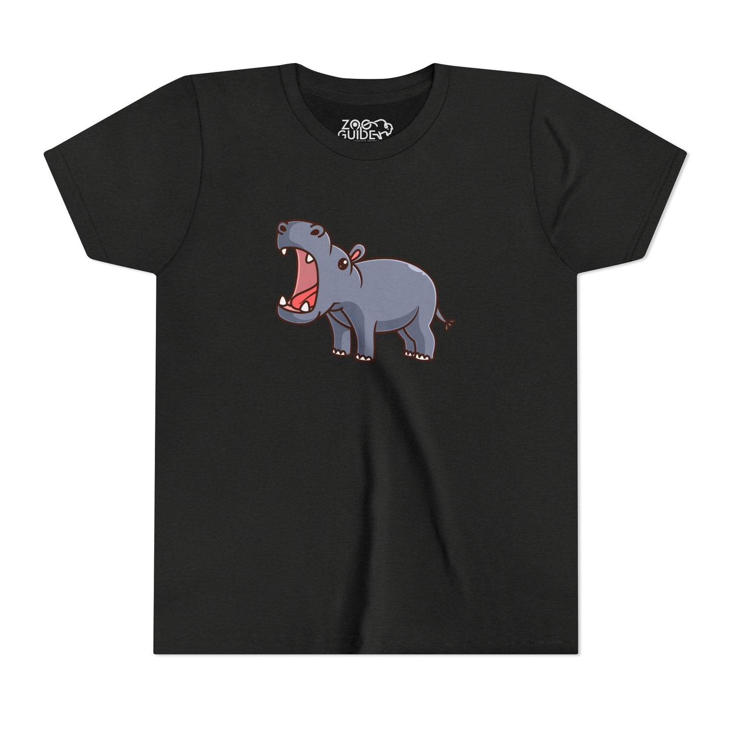 Open Mouth Hippo Kawaii Style Youth Tee Shirt by Zoo Guide™