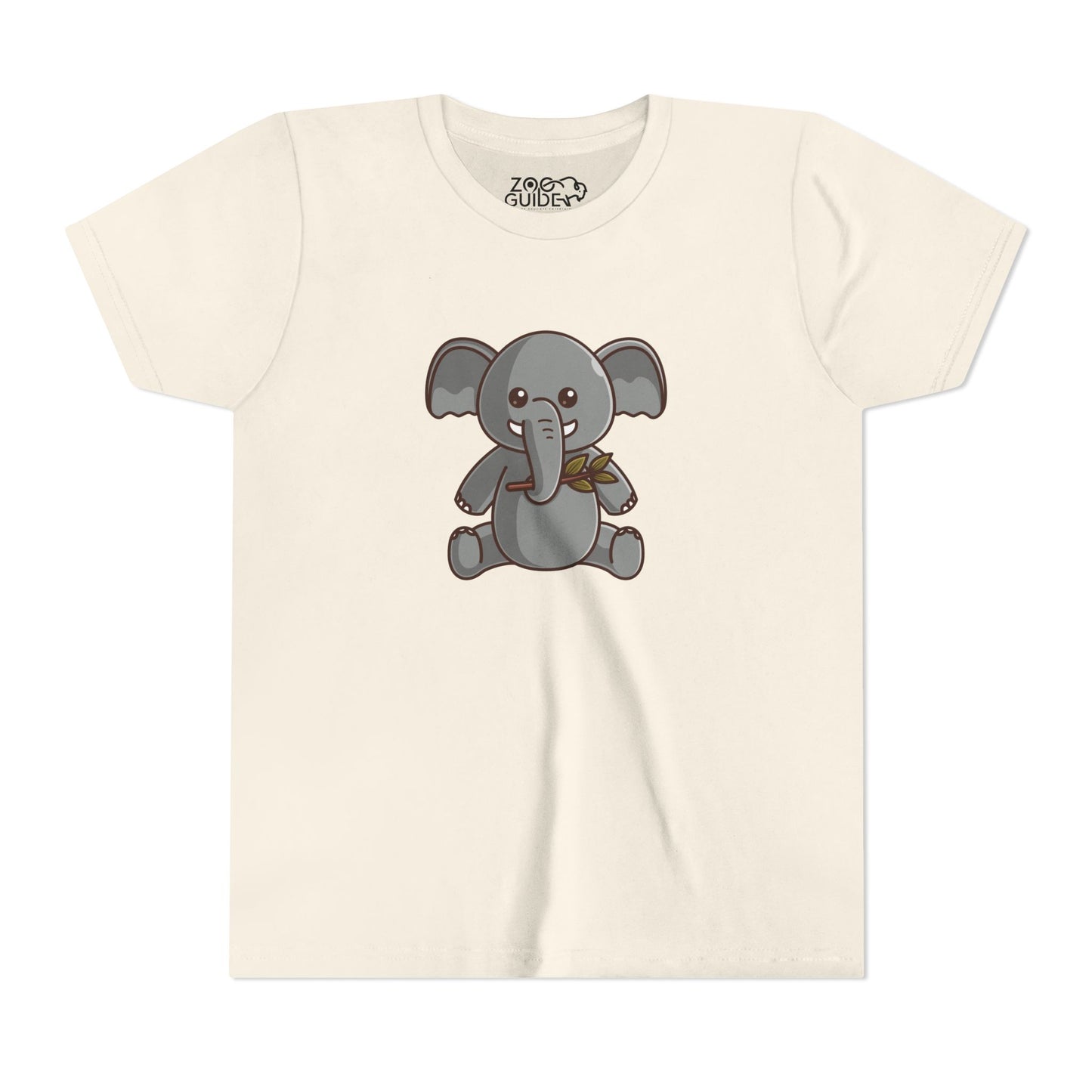 African Elephant Kawaii Style Youth Tee Shirt by Zoo Guide™