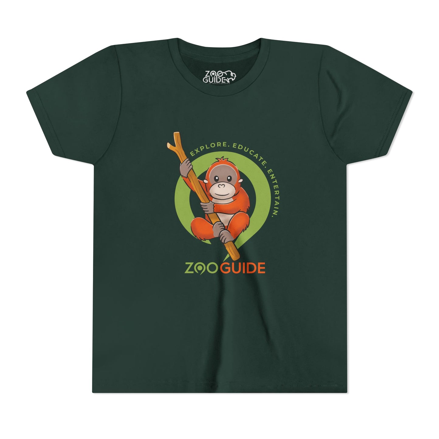 Orangutan in Tree in Zoo Guide™ Waypoint Icon Youth Tee Shirt by Zoo Guide™