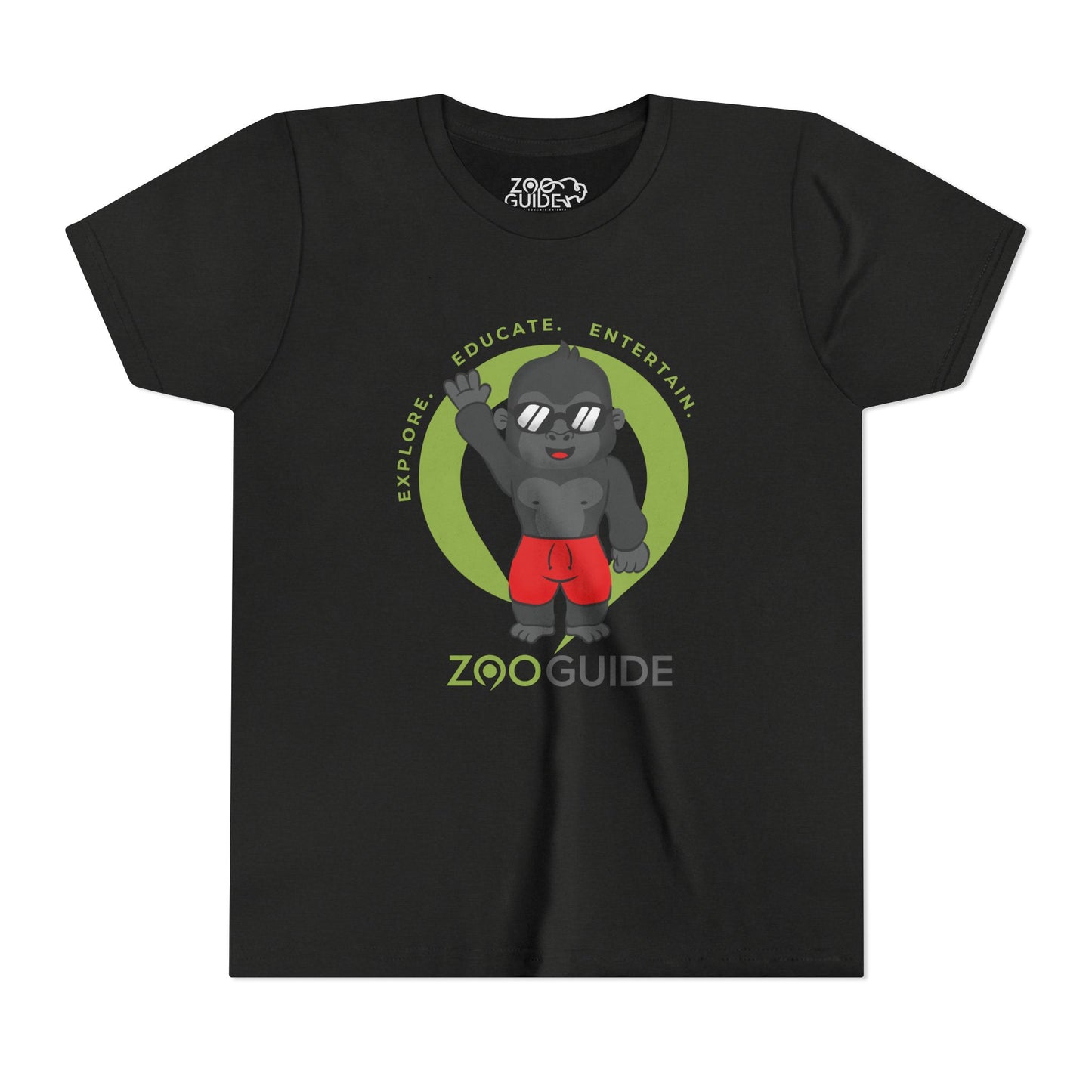 Gorilla 'Dude' in Zoo Guide™ Waypoint Icon Youth Tee Shirt by Zoo Guide™