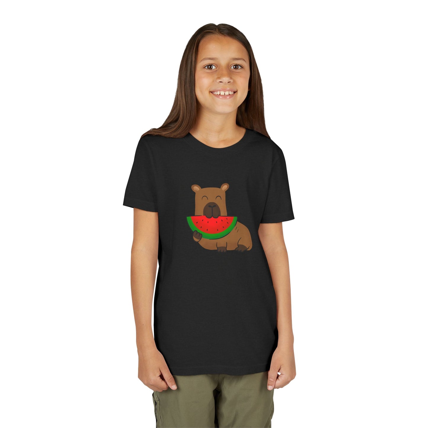 Capybara Eating Youth Tee Shirt by Zoo Guide™