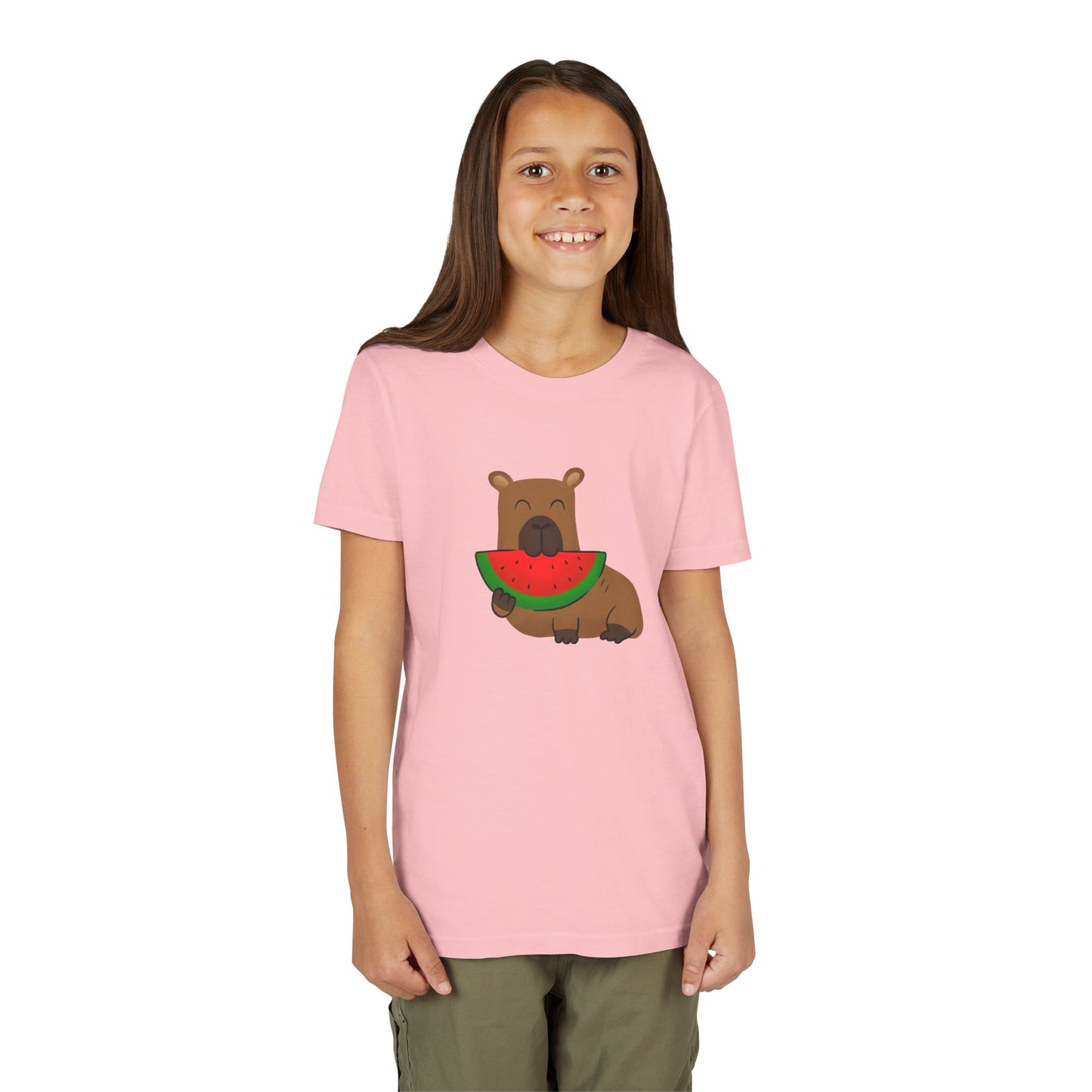 Capybara Eating Youth Tee Shirt by Zoo Guide™
