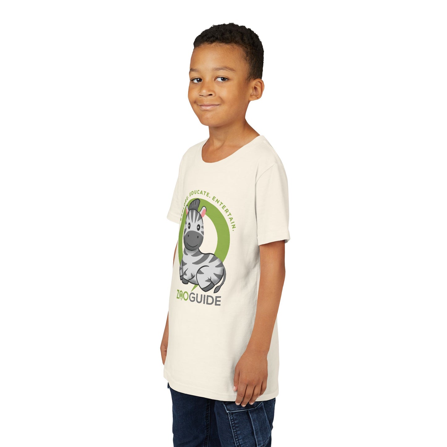 Zebra Laying Down in Zoo Guide™ Waypoint Icon Youth Tee Shirt by Zoo Guide™