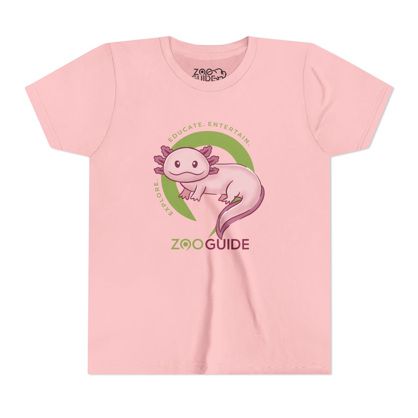 Axolotl in Zoo Guide™ Waypoint Icon Youth Tee Shirt by Zoo Guide™