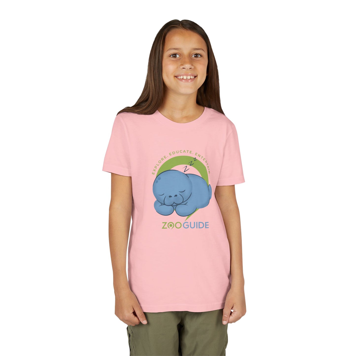 Manatee Sleepin' in Zoo Guide™ Waypoint Icon Youth Tee Shirt by Zoo Guide™