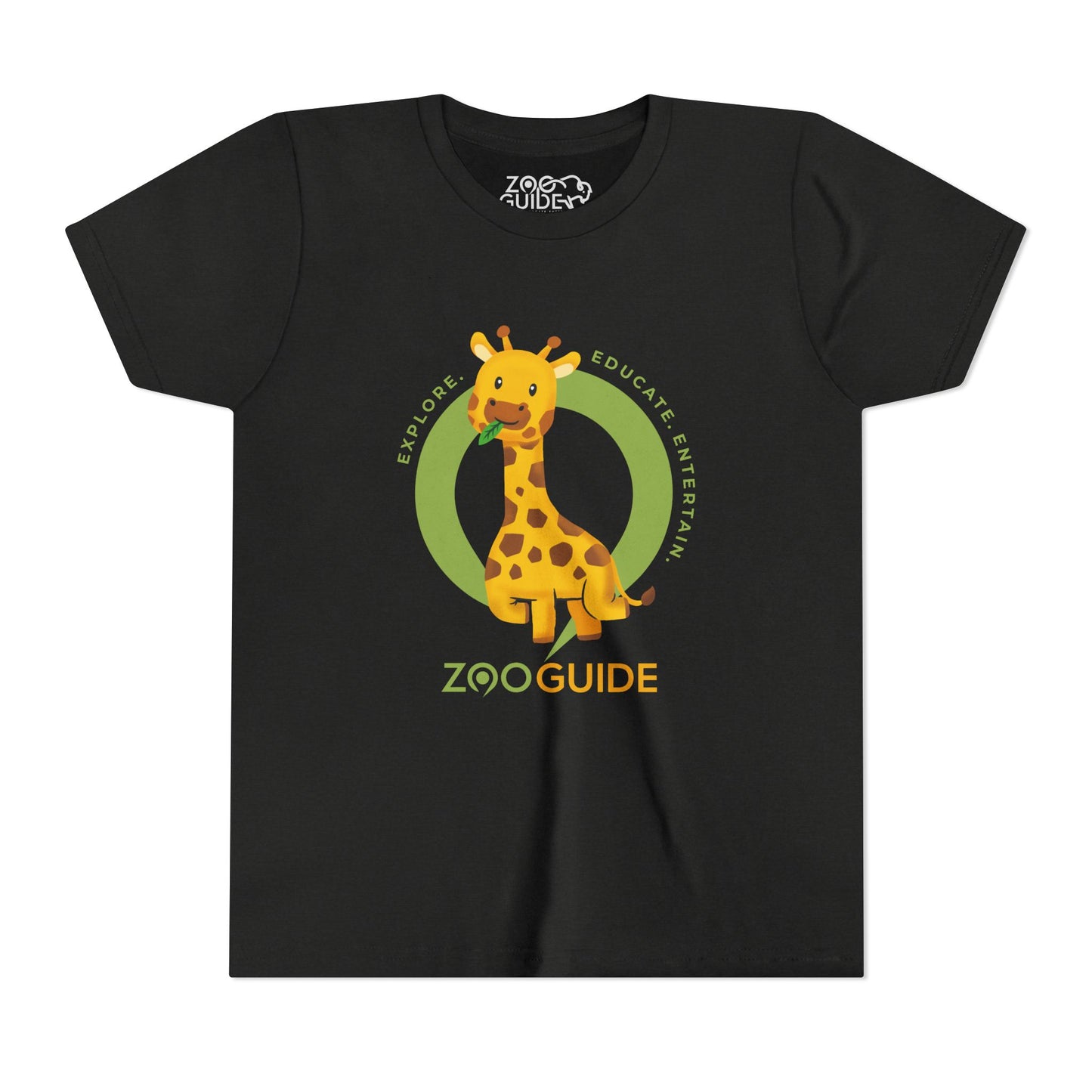Giraffe Snacking in Zoo Guide™ Waypoint Icon Youth Tee Shirt by Zoo Guide™