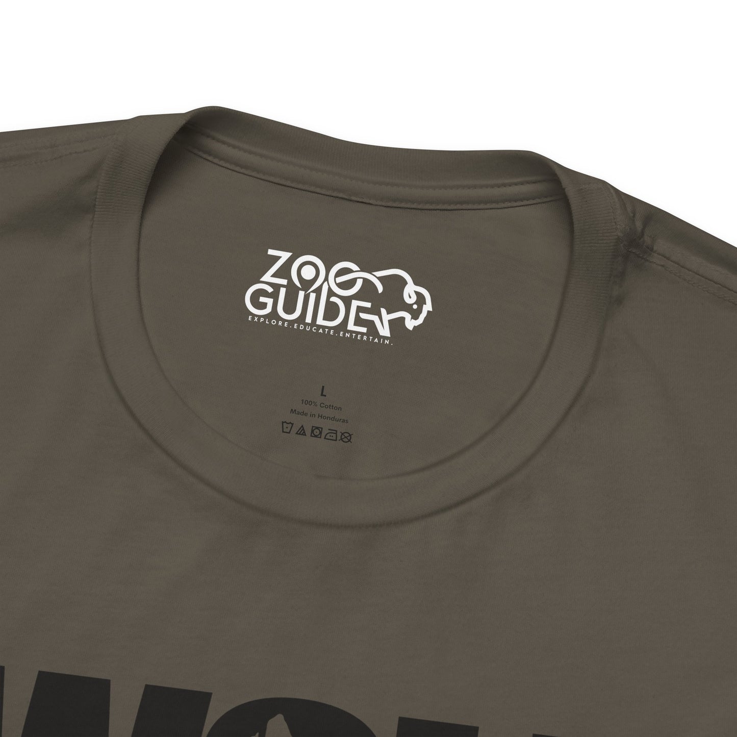 WOLF Adult Unisex Tee Shirt by Zoo Guide™