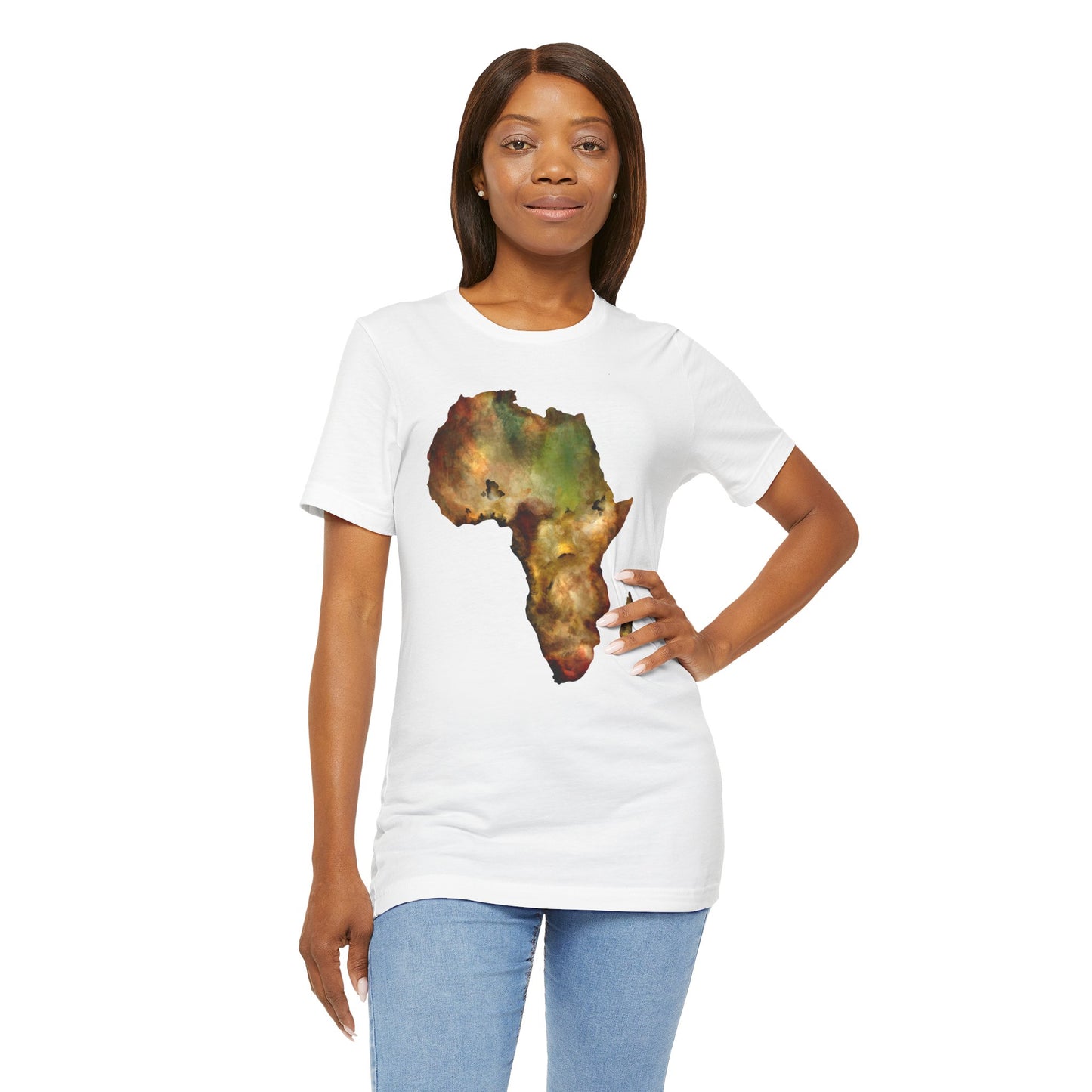 Africa Map Adult Unisex Tee Shirt by Zoo Guide™