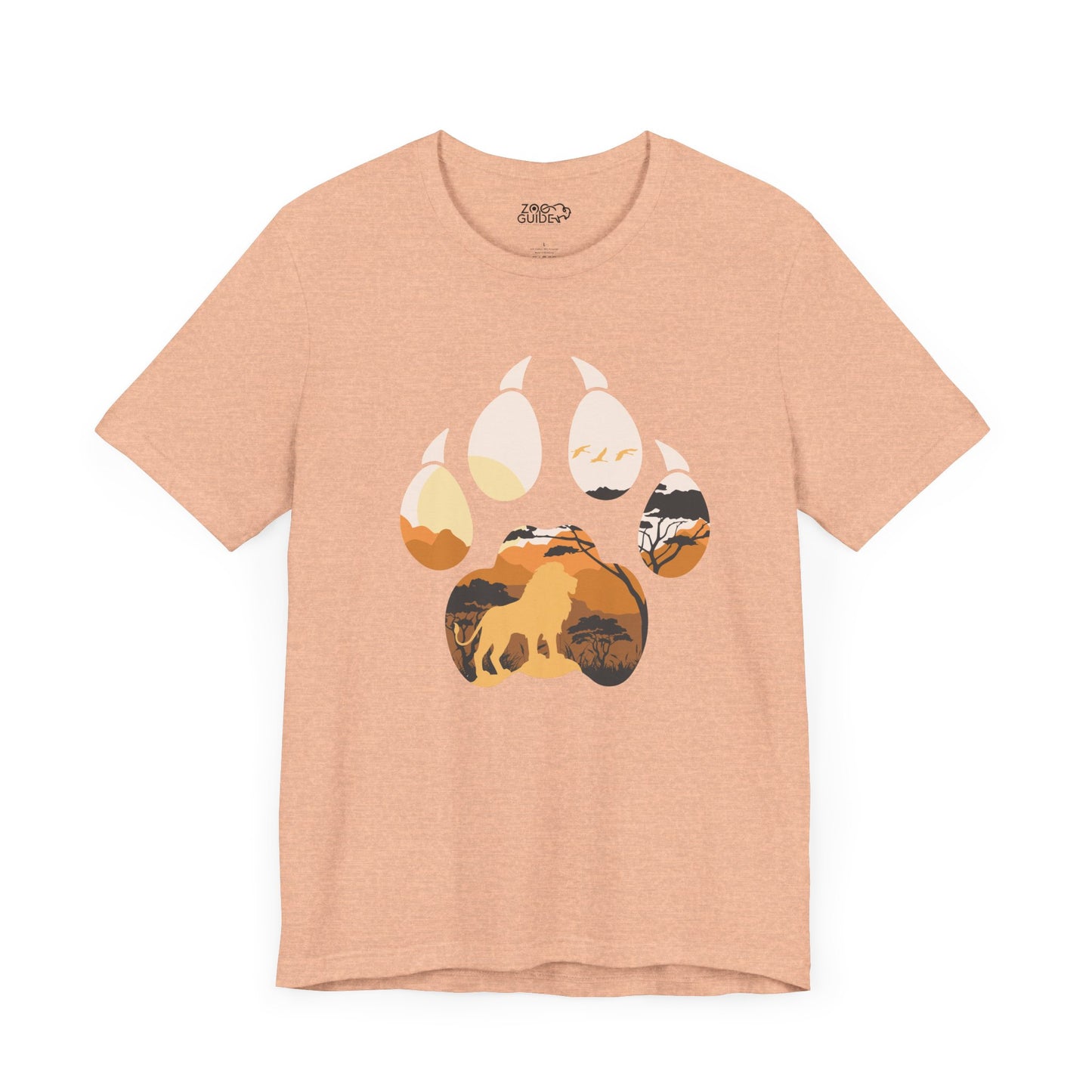African Lion Print Adult Unisex Tee Shirt by Zoo Guide™