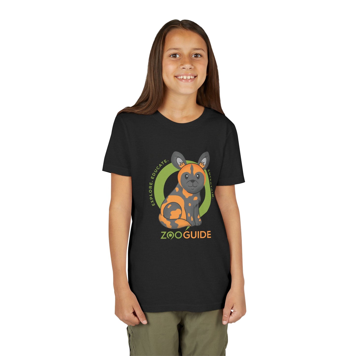 African Painted Dog in Zoo Guide™ Waypoint Icon Youth Tee Shirt by Zoo Guide™