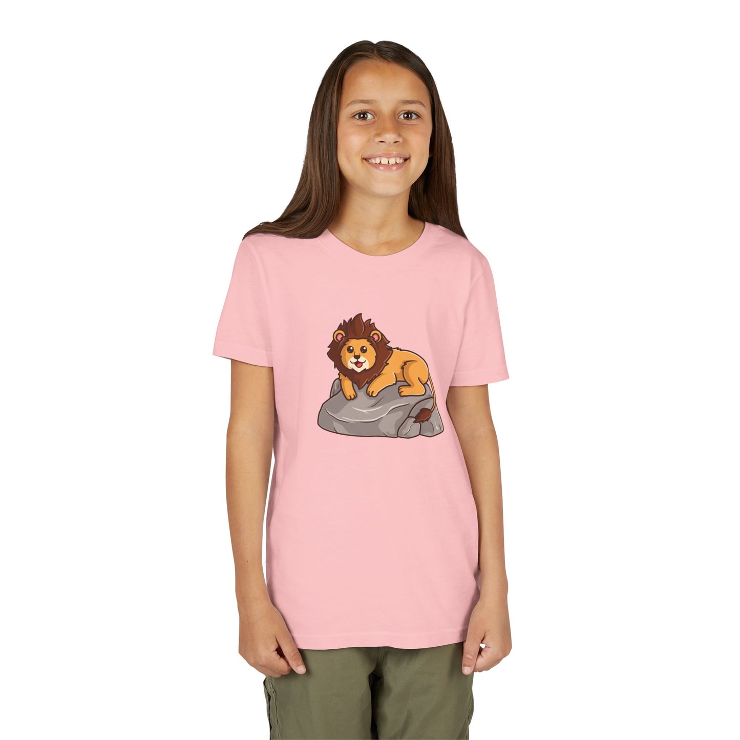 African Lion Kawaii Style Youth Tee Shirt by Zoo Guide™