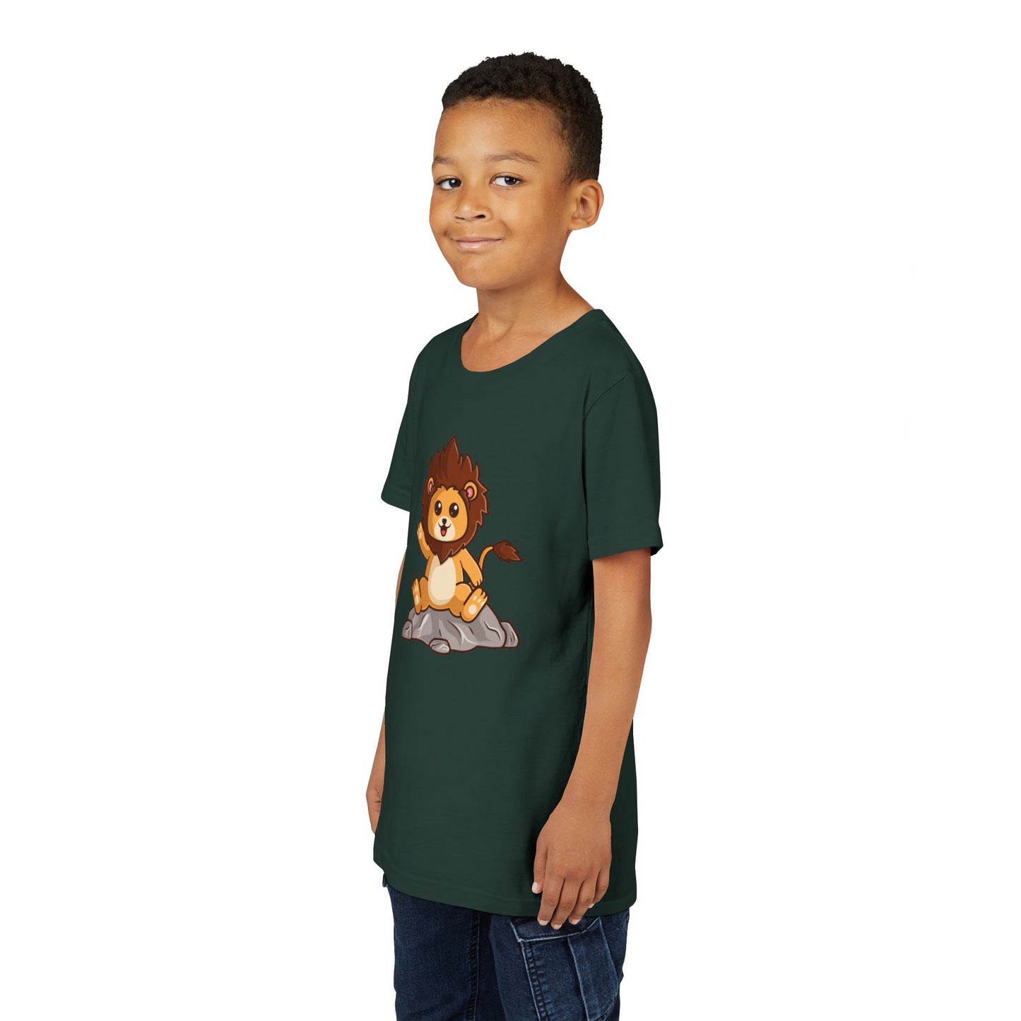 African Lion Kawaii Style Youth Tee Shirt by Zoo Guide™