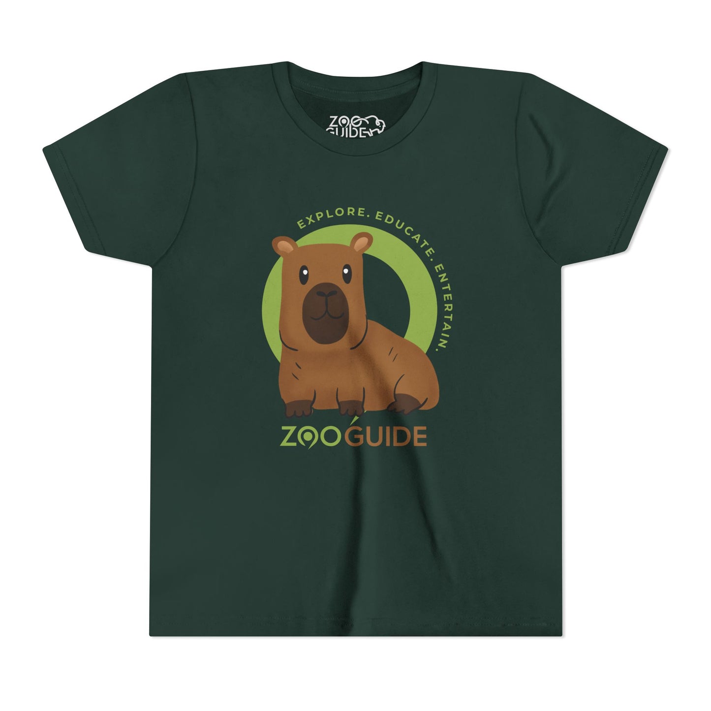 Capybara in Zoo Guide™ Waypoint Icon Youth Tee Shirt by Zoo Guide™