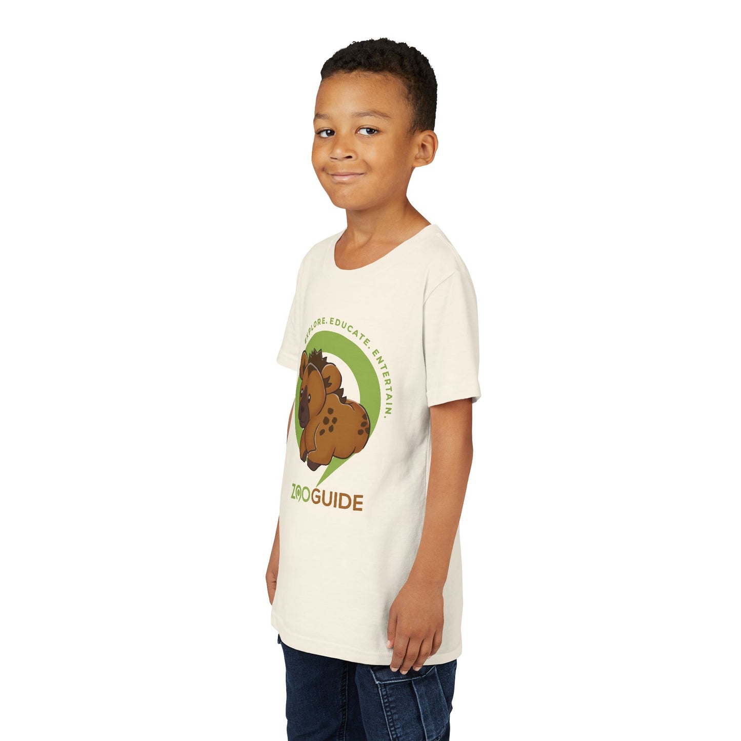 Spotted Hyena in Zoo Guide™ Waypoint Icon Youth Tee Shirt by Zoo Guide™