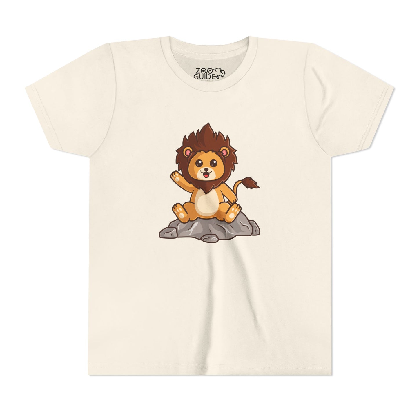 African Lion Kawaii Style Youth Tee Shirt by Zoo Guide™