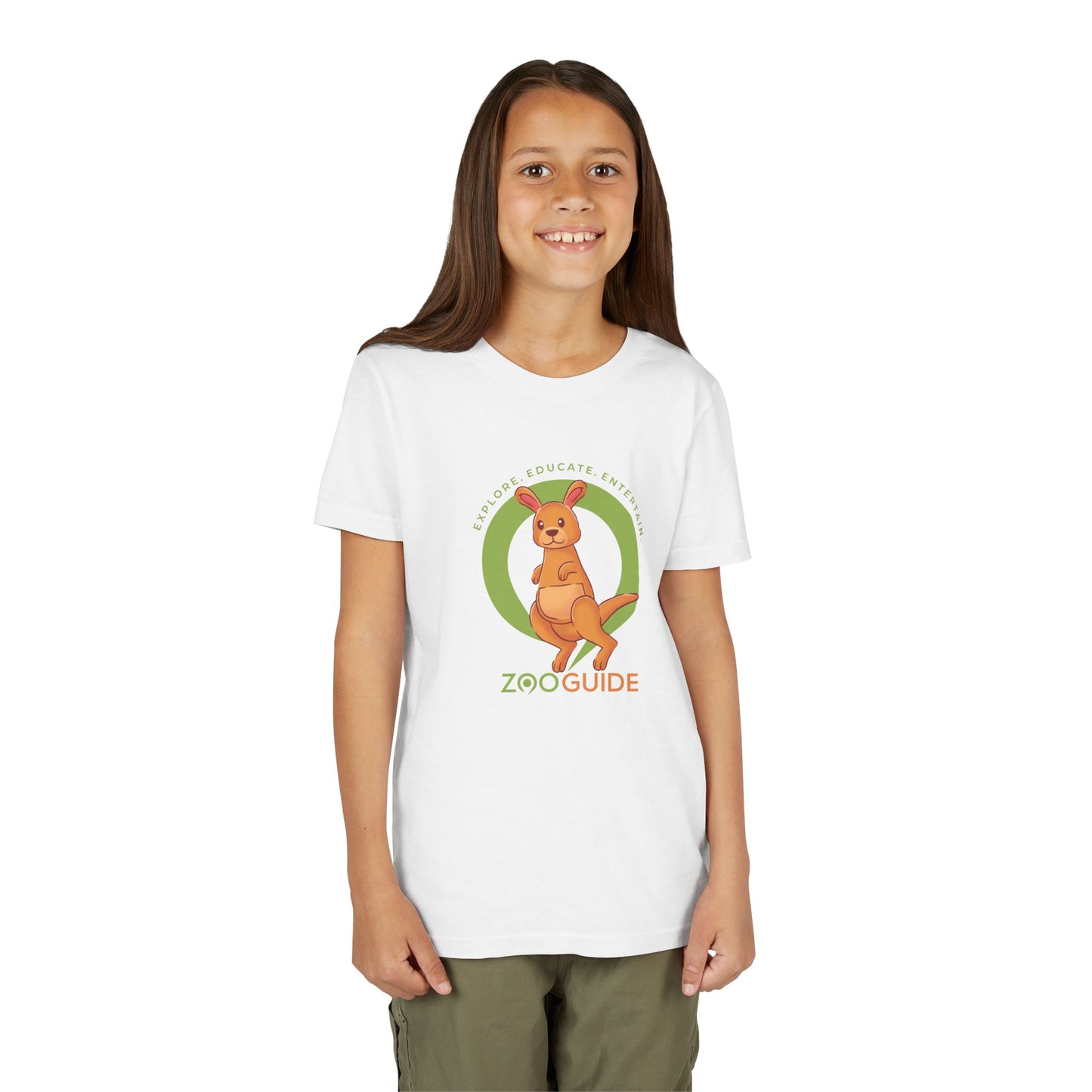 Red Kangaroo in Zoo Guide™ Waypoint Icon Youth Tee Shirt by Zoo Guide™