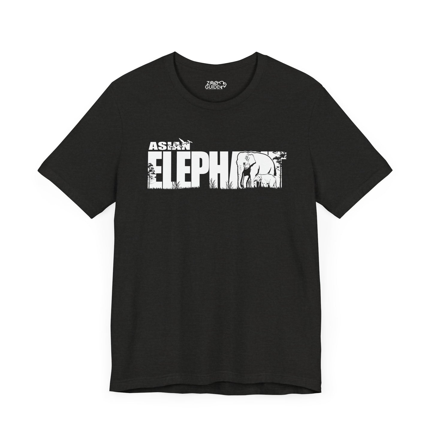 ASIAN ELEPHANT Adult Unisex Tee Shirt by Zoo Guide™