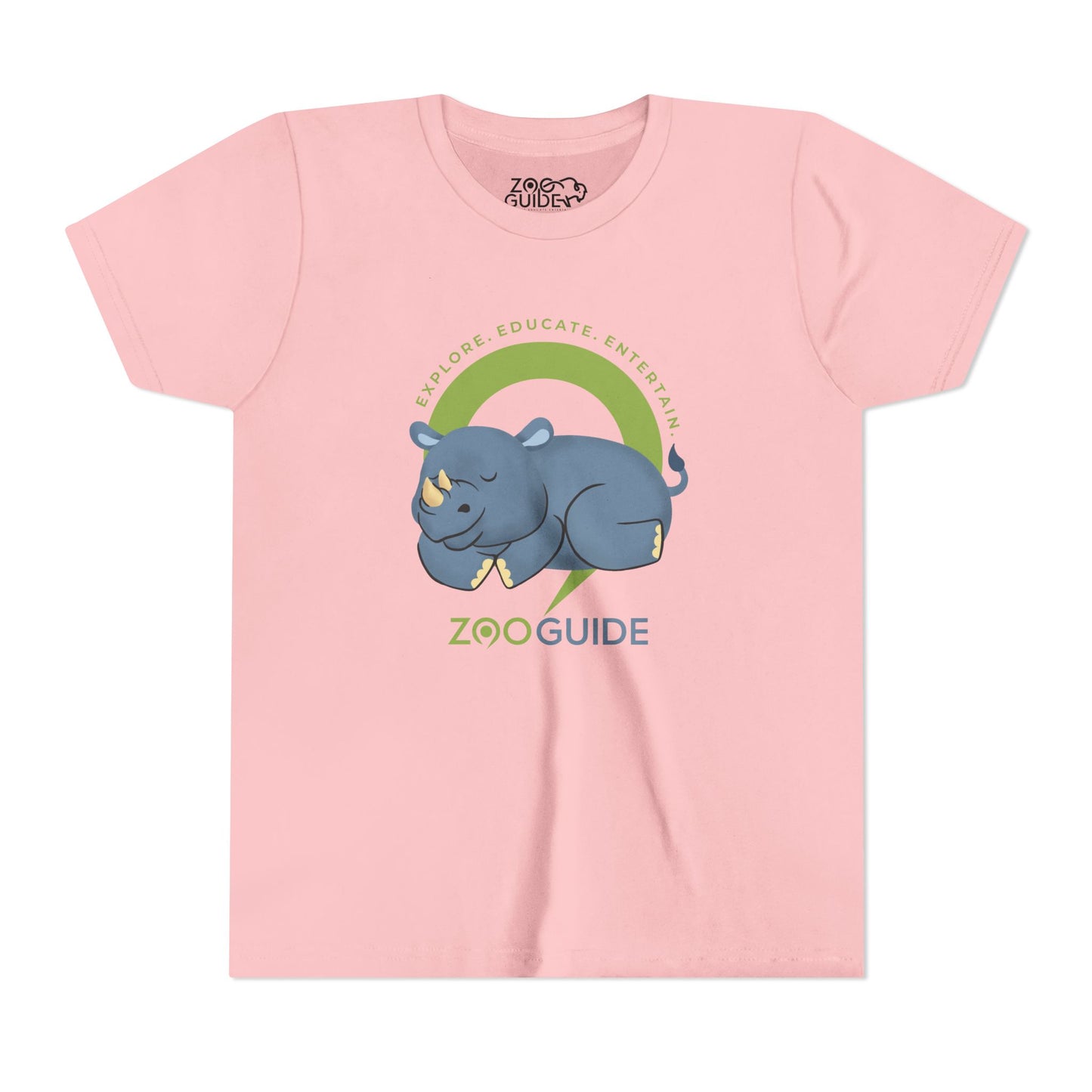 Rhino Nap Time in Zoo Guide™ Waypoint Icon Youth Tee Shirt by Zoo Guide™