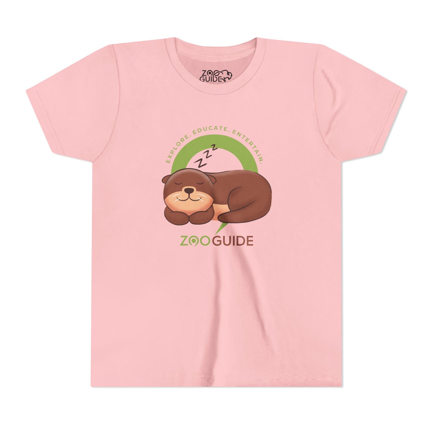 Asian Small Clawed Otter Sleepin' in Zoo Guide™ Waypoint Icon Youth Tee Shirt by Zoo Guide™