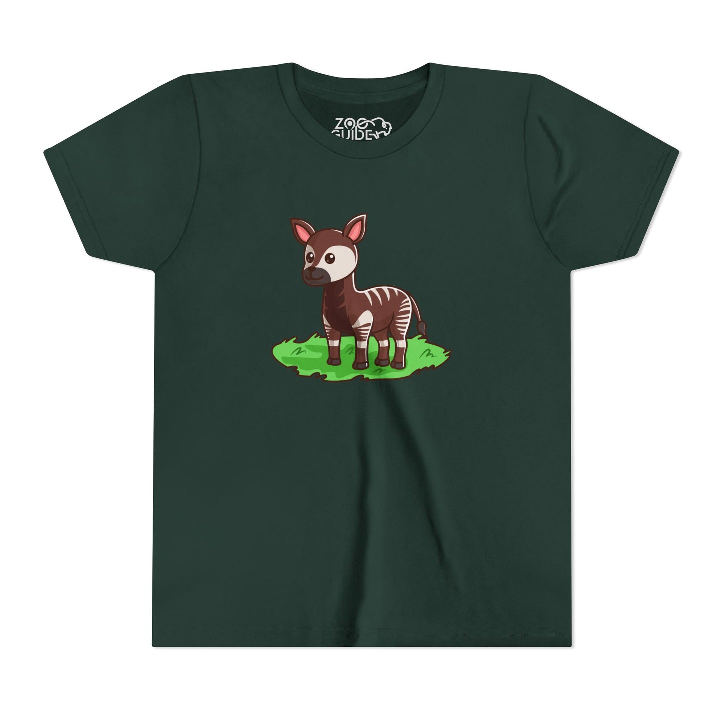 Okapi Kawaii Style Youth Tee Shirt by Zoo Guide™
