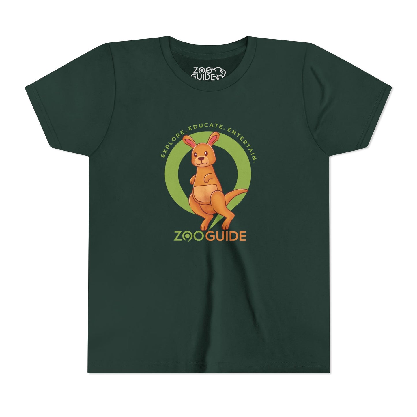 Red Kangaroo in Zoo Guide™ Waypoint Icon Youth Tee Shirt by Zoo Guide™
