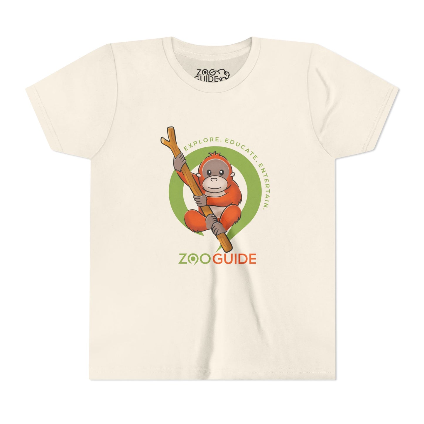 Orangutan in Tree in Zoo Guide™ Waypoint Icon Youth Tee Shirt by Zoo Guide™
