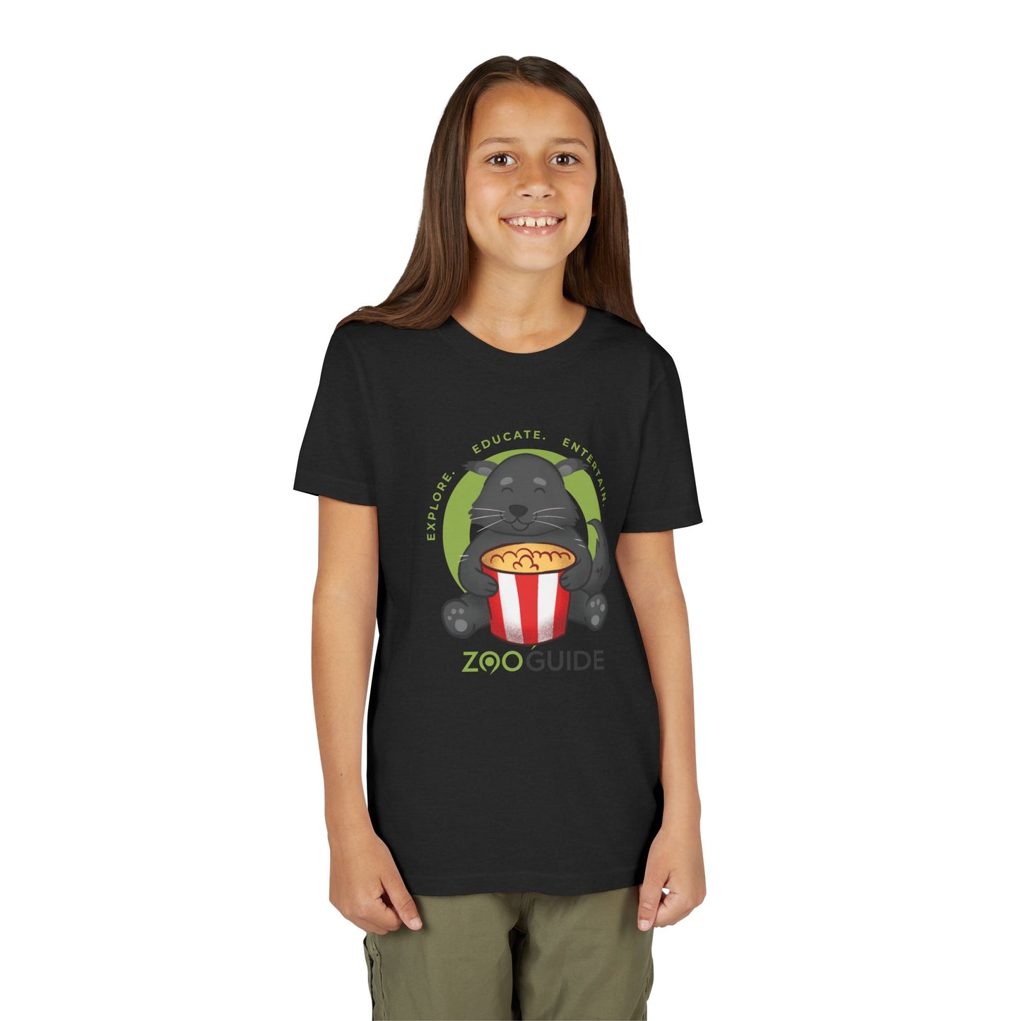 Binturong Eating Popcorn in Zoo Guide™ Waypoint Icon Youth Tee Shirt by Zoo Guide™