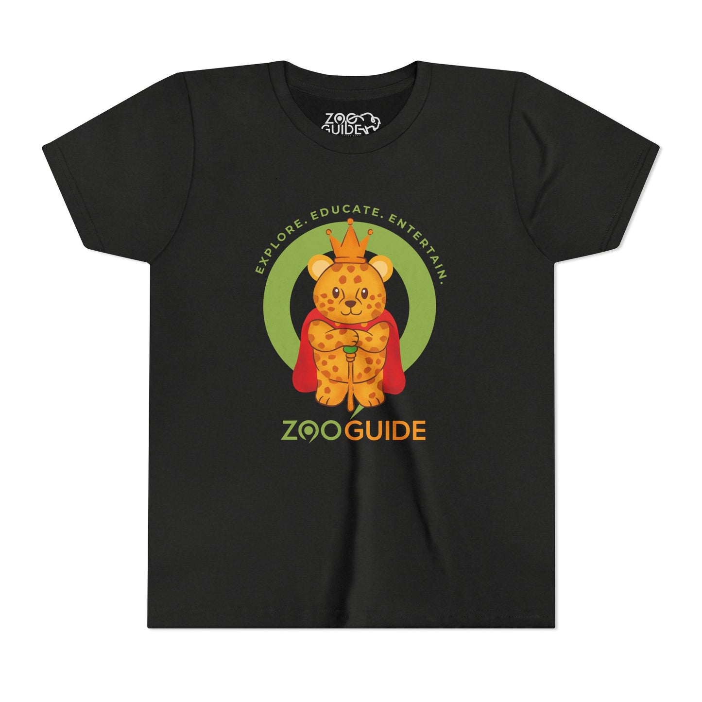 The Regal African Leopard in Zoo Guide™ Waypoint Icon Youth Tee Shirt by Zoo Guide™