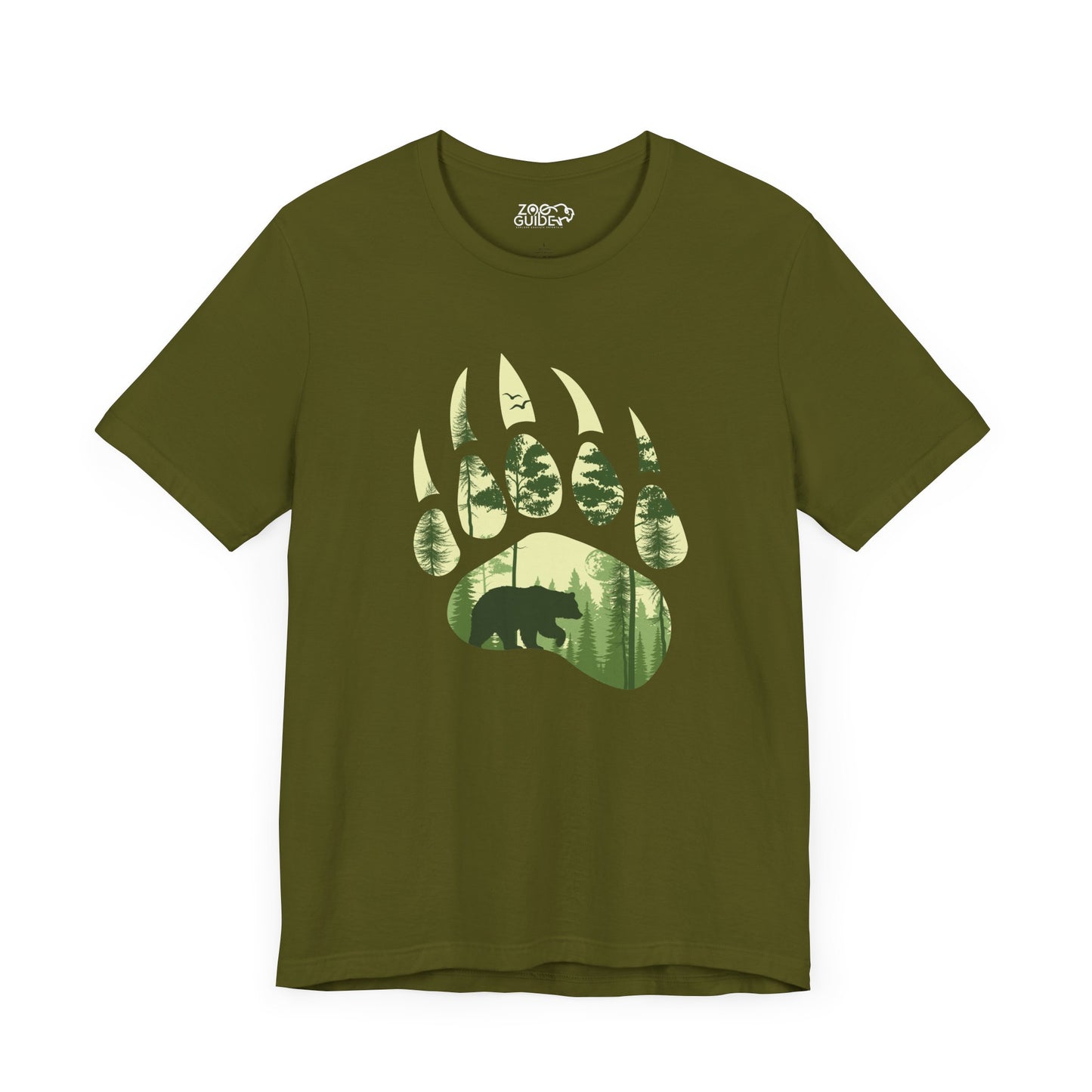 Bear Print Adult Unisex Tee Shirt by Zoo Guide™